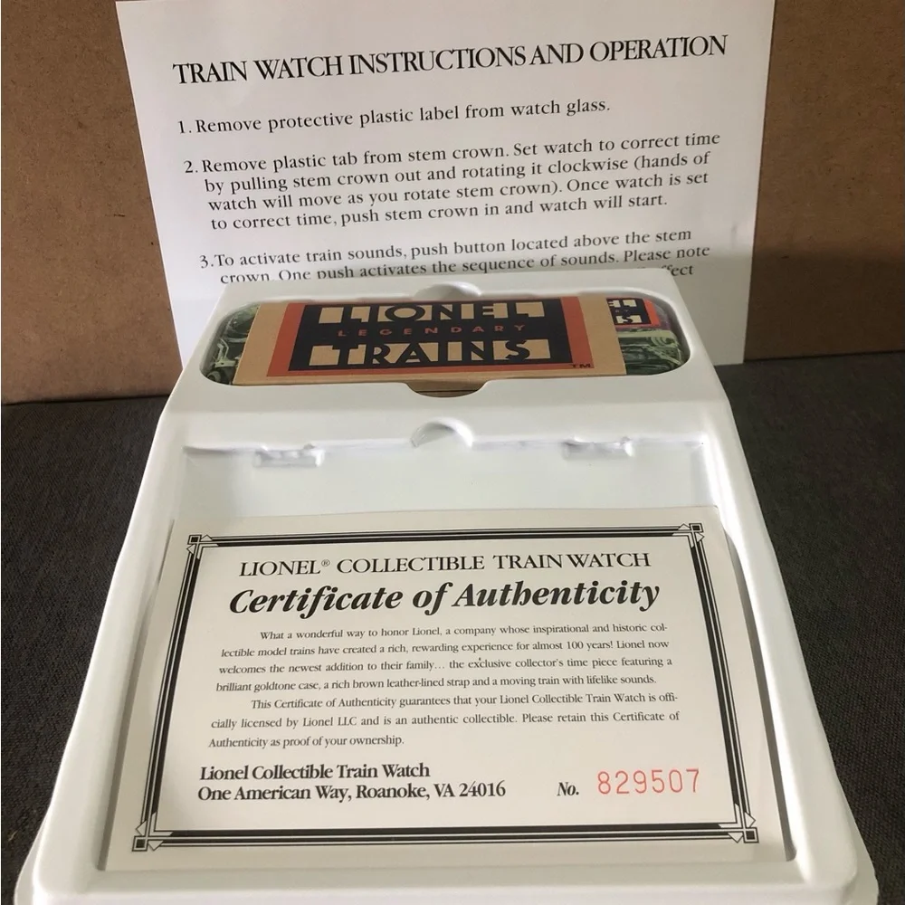 Vintage Lionel Collectible Train Watch Real Train Sounds Collector's Edition